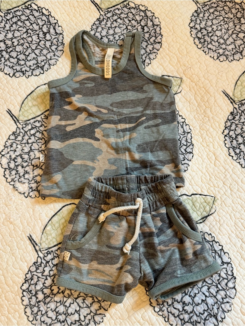 Childhood Clothing Tank Top & Shorts Matching Set, 2T, Camo